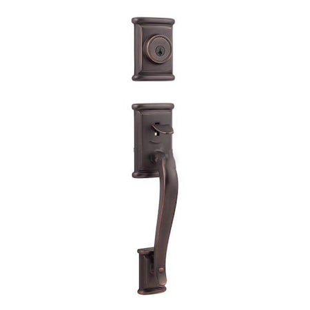 Kwikset Ashfield Exterior Single Cylinder Handleset Trim 800ADH-11P-SMT-6AL-RCS-LIP
